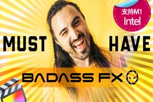 fcpx中文插件 油管大神酷炫色彩分离棱镜光效分屏效果转场 BadAss FX4 支持M1