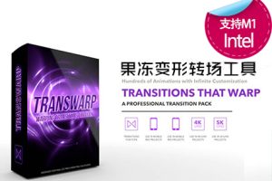 fcpx插件 专业果冻变形效果无缝过渡转场制作工具 原生支持M1 TransWarp