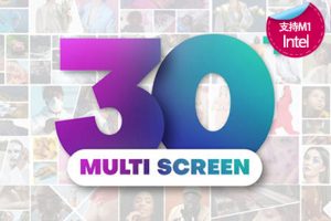 FCPX中文插件-36种动态分屏多画面组合动画 Multi Screen Pack