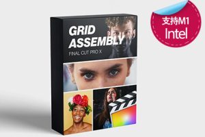 fcpx中文插件 全新分屏网格动画效果制作工具 支持M1 Grid Assembly