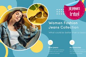 fcpx中文插件 时尚广告杂志风图文展示模板 支持M1 Fashion Liquid Slideshow