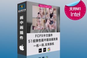 fcpx中文插件 51组影片弹性缩放画中画效果工具包 支持M1 M2