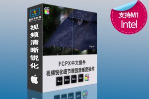 FCPX中文版 智能自动视频锐化细节增强清晰度插件 Samurai 1.2.3  支持M1 M2 M3 M4